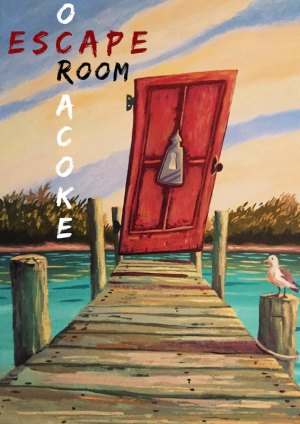 Ocracoke Escape Room logo is an original piece of art by Mark Brown.